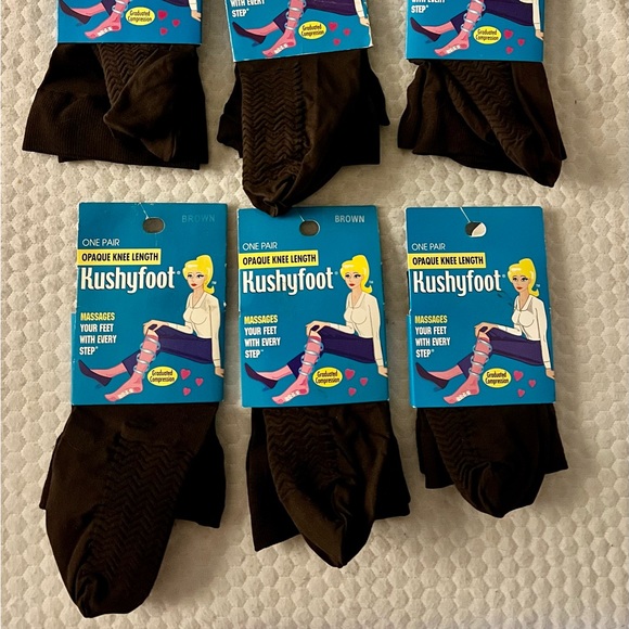 Kushyfoot opaque knee length compression socks. - Picture 3 of 4